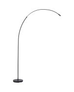 zwarte booglamp van 179 cm hoog met LED strip in de boog