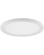 Brilliant Carloz eenvoudige witte platte plafonniere van 30 cm in diameter en 3,5 cm hoog