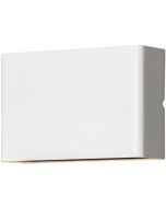Konstsmide Chieri witte wandlamp van 17 cm breed voor buiten met meerdere lichtpunten voor een bijzonder lichteffect op de muur
