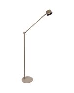 Freelight Cugino olijf groene vloerlamp van 150cm hoog met scharnierende arm en spot met geintegreerde LED en touchdimmer