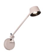 Freelight Cugino creme kleurige wandspot met een scharnierende arm met een uitval van 55cm en spot met geintegreerde LED en touchdimmer