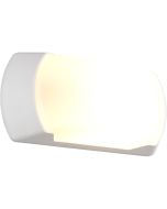 Reality Cumana witte voordelige 26 cm brede wandlamp voor buiten van kunststof met een wit kunststof venster naar voren