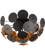 Searchlight Discus 3073-3BG zwarte plafonniere