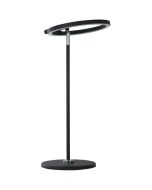 Searchlight Space EU32802BK zwarte tafellamp met ringvormige kap met geintegreerde LED naar beneden
