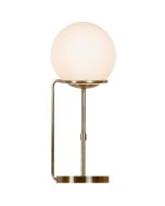 Searchlight Sphere antiek bronzen tafellamp met opaal glazen bol