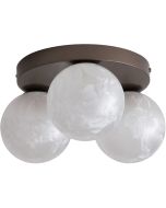 Plafondlamp Frosty brons 30cm