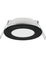 Trio Himal 635110102 zwart eenvoudig rond inbouwspotje voor de badkamer