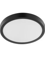 Brilliant Jade zwarte plafonnière voor de badkamer met een diameter van 27,5 cm en een hoogte van 3,1 cm