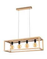 Spotlight Kago 61590474 eikenhouten hanglamp