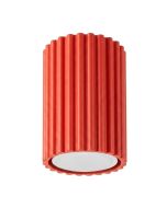 Plafondlamp Karbon rood 7cm