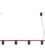 Hanglamp Karbon bordeauxrood 122cm