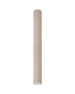 Sollux Karbon taupe kleurige geribbelde cilindervormige plafondlamp van 60 cm hoog met een GU10 lampje