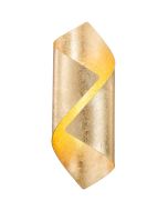 Freelight Letto goud kleurige wandlamp van 30,5cm hoog van rond gevouwen metalen plaat met geintegreerde LED