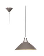 Brilliant Logo 78270/11 brandende grijze hanglamp van kunststof en gespikkelde kap