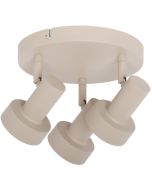 Freelight Lunata creme kleurige spot met een diameter van 15cm met twee spotjes voor een GU10 LED lamp