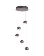 Hanglamp Meteor LED zwartnikkel 38cm