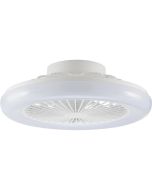 Brilliant Montero witte plafondventilator van 42 cm in diameter met geïntegreerde LED rand rond de ventilator