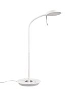Trio Monza 523310131 mat witte bureaulamp met flexibele arm en ronde kop met LED paneel