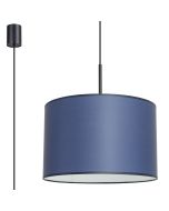 Sollux Nevia marine blauwe hanglamp van textiel met een diameter van 40cm