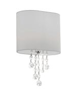 Searchlight Nina 1051-1CC wandlamp met textiel en kristal