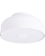 Sollux Omiq witte plafonniere met een diameter van 30 cm en een hoogte van 15 cm van metaal met een kunststof blender