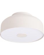 Sollux Omiq beige plafonnière met een diameter van 30 cm en een hoogte van 15 cm van metaal met een kunststof blender