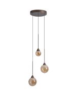 Hanglamp Opus Lux LED brons champagneglas 40cm
