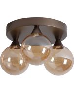 Plafondlamp Cannes LED brons champagneglas 40cm