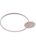 Freelight Orlo creme kleurige plafondlamp met led ring rond de plafondplaat met een diameter van 33,5cm en een LED ring van 80cm in diameter voor indirect licht via het plafond