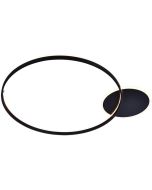 Freelight Orlo creme kleurige plafondlamp met led ring rond de plafondplaat met een diameter van 26cm en een LED ring van 60cm in diameter voor indirect licht via het plafond