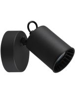 Trio Pago 803500132 zwarte wandspot van metaal met dieper liggende GU10 lamp