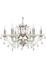 Searchlight Paris 8736-6SS staal kleurige kroonluchter