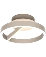 Freelight Pilota creme kleurige plafonnière van 30cm in diameter met cirkelvormige ring met geïntegreerde LED