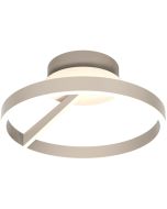 Freelight Pilota creme kleurige plafonnière van 40cm in diameter met cirkelvormige ring met geïntegreerde LED