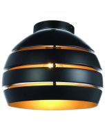 Freelight Djarin PL0628Z zwart met goud kleurige plafondlamp