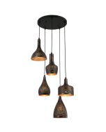 Freelight Fuoco PL1626B gevlamd bruine hanglamp