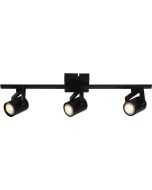 Freelight Valvo PL9931Z zwarte plafondspot met drie cilindervormige spotjes voor GU10 lampen
