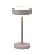 Freelight Puleggia creme kleurige tafellamp van 36,5 cm hoog met geïntegreerde LED voor licht rondom met dimmer op de voet