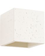 Sollux Quad beige vierkante wandlamp van 10cm in doorsnede met up en down licht met een G9 fitting