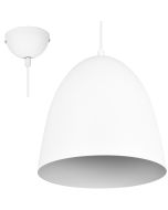 Trio Tilda mat witte hanglamp met eivormige metalen kap van 25 cm in diameter
