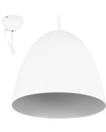 Trio Tilda mat witte hanglamp met eivormige metalen kap van 40 cm in diameter