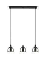 Reality Molly R31863032 zwarte hanglamp met verchroomd glazen kapjes