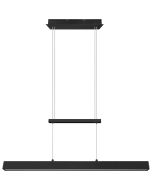 Reality Paros zwarte hanglamp van 90 cm lang met trekpendel en balk met geintegreerde LED