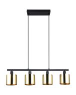Reality Jason R36304079 zwarte hanglamp met goud glas