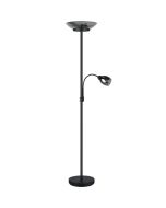Reality Gerry R40063132 zwarte uplighter met leeslamp