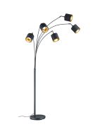 Vloerlamp Tommy zwart 200cm