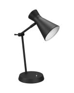 Trio Enzo R50781032 mat zwarte tafellamp met scharnierende arm en metalen spot