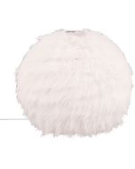 Reality Furry R51581001 bolvormige tafellamp van wit pluche