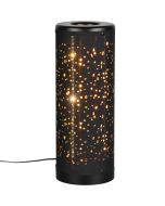 Reality Taco R52801002 brandende zwarte tafellamp met gaatjes motief