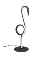 Trio Ingo R54581132 zwarte tafellamp in de vorm van een flamingo met LED tube langs de hele flamingovorm